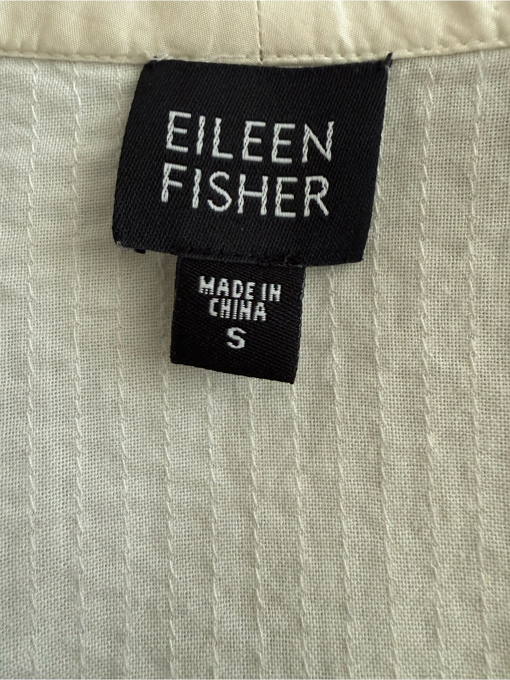Eileen Fisher vintage top vest 100% silk ivory bone Small preloved natural fiber - Picture 5 of 11